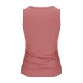 thumbnail image 4 of Htigea Women's High Neck Tank Top 2025 Summer Casual Ribbed Knit Slim Fitted Basic Textured Sleeveless Shirts Today Sales Pink,L, 4 of 6