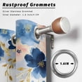 thumbnail image 2 of Outdoor Curtains for Patio Waterproof, Navy Blue Spring Floral Outdoor Privacy Panels Grommet, Farmhouse Butterfly Blackout Outside Curtains for Porch/Cabana/Pergola/Gazebo 54"x108", 1 Panel, 2 of 8
