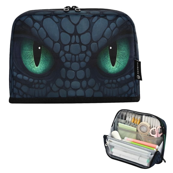 ALAZA Dragon Cool Eye Pencil Case Pen Pouch Bag Large Capacity Organizer