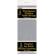 (5 pack) (5 Pack) Tissue Paper Sheets, 26 x 20 in, Metallic Silver, 5ct