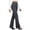 Gray, variant on Outfmvch linen pants women High Waisted Wide Leg 2026 Summer Gauze Gauchos for Women Beach Vacation Clothes Straight Leg Lounge Paper Bag Pants Women Gauze Pants Women Flowy Pants Black L
