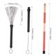 thumbnail image 4 of Palillo de tambor Irfora 1 Par Drum Rods Sticks + 1 Par Drum Brushes Drum Stick Set con bolsa de almacenamiento para Jazz Folk Music Irfora Palillo de tambor, 4 of 6