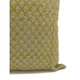 thumbnail image 5 of Fabdivine Thick Linen Hand Block Print Vintage Throw Cushion Cover , 26"X26", Yellow, 5 of 5