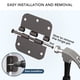 thumbnail image 4 of Bisagras De Puerta, Bisagras De Puerta Redondeadas Resistentes A Prueba De Herrumbre De Alta Seguridad, Oscilación Reversible De 3,5 Pulgadas Para Ventana Exterior, 4 of 7