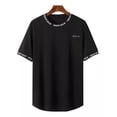 thumbnail image 2 of Playera Negra Hombre Estampado Deportivas Tenis Casual, 2 of 8