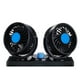 thumbnail image 3 of Ventilador de coche Ventilador eléctrico silencioso con circulación de aire de refrigeración automática de doble cabezal para SUV, camión, vehículo, barco, 12V Scienceny HA003940-01B, 3 of 6