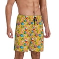thumbnail image 2 of Logiee Easter Print Men's Pajama Shorts with Drawstring & Pockets,Sleep Shorts for Men,Sleepwear Bottoms,Elastic Waistband Loungewear-Medium, 2 of 6