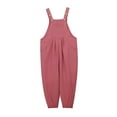 thumbnail image 3 of Girls' Casual Sleeveless Jumpsuits Brick Red Loose Rompers Girls Summer Outfits Preppy Clothes 7-8 Years Girls Fashion, 3 of 9