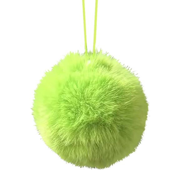 RKSTN Christmas Ornaments 12 PCS Lime Green Furry Christmas Ornaments for Tree Green Christmas Hanging Decorations 6cm Christmas Decor