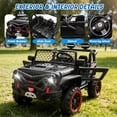 thumbnail image 3 of 24V 2 Seater Ride On Toys for Kids, Ride On Car with Remote Control, Ride On Truck, 4-Wheel Suspension, Soft Start, Bluetooth, Led Lights, Electric Car for Kids Ages 3-8, Gift for Boys Girls - Black, 3 of 9