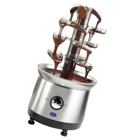 Multipurpose Chocolate Fountain Maker 4 Layer Electric Chocolate Fondue Fountain for Candy Melting And Cheese Dipping