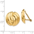 thumbnail image 4 of 14K Yellow Gold Omega Clip Polished Non-Pierced Earrings (19 X 18) Made In Puerto Rico h914, 4 of 5