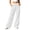 White, variant on Women's Corduroy Wide Leg Pants High Waisted Drawstring Business Casual Trousers with Pockets Y2K Vintage Streetwear Fall Lounge Pants White