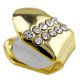 thumbnail image 4 of 2 uds 18k chapado en oro parrillas dientes cristal boca parrillas inferior Bling Hip Hop Hugo Tapa de dientes chapada en oro de 18 quilates, 4 of 9