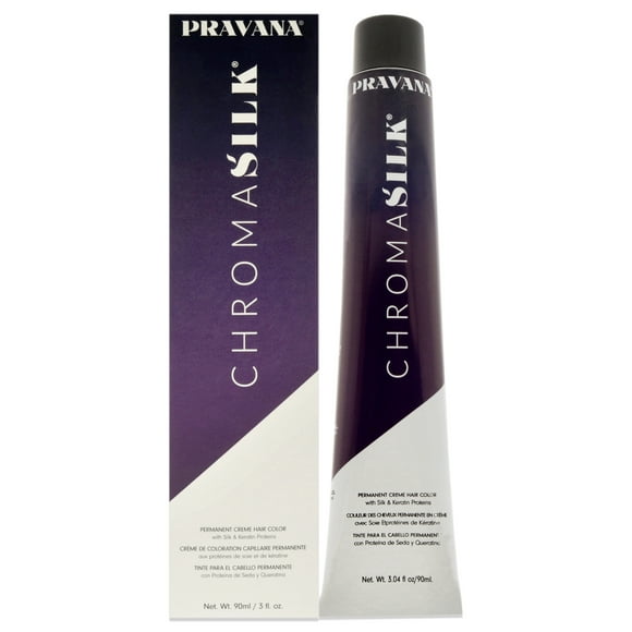 ChromaSilk Crème Couleur des Cheveux - 7,40 Brillant Cuivre Blonde par Pravana pour Unisexe - 3 oz Couleur des Cheveux