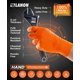thumbnail image 2 of Guantes desechables de nitrilo LANON de 8 mil, color naranja, resistentes, grandes, 2 of 6