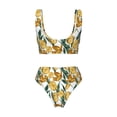 thumbnail image 6 of Rocae Yellow Tulips for Bikini Set for Women Two Piece Sexy High Swimsuits Split Crossover Bikini Large, 6 of 9