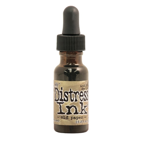 Tim Holtz Distress Ink old paper, 0.5 oz. reinker bottle (pack of 3)