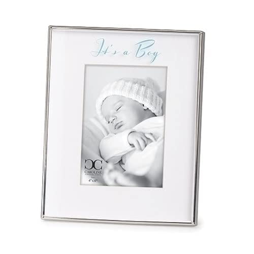 Roman Carline Collection Baby Boy Floating Picture Frame, Holds 4 x 6 inches Photo, 8.5-inch Height