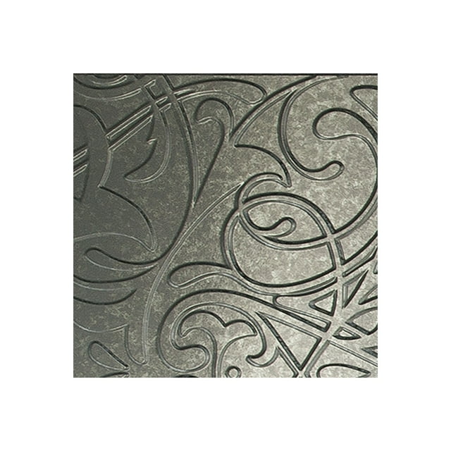 FASÄDE Easy Installation Damask Galvanized Steel Wall Panel Sample (12" X 12" Sample)