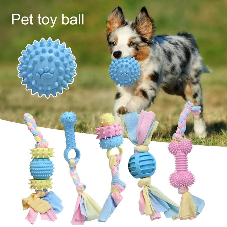 Waroomhouse Pet Toys Safe Bite Resistant Easy to Clean Lightweight Reusable Teeth Cleaning TPR Cartoon Bones Dog Toy for Puppies
