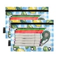thumbnail image 5 of FORMRS 2 Pack Pencil Pouch for 3 Ring Binder with Clear Window Zipper Case, Cartoon Plaid Lemon, 5 of 6