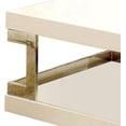 thumbnail image 6 of Newboti Furniture Contemporary Style White 1Pc Coffee Table Bottom Shelf High Gloss Lacquer Coating Chrome Frame Accents Living Room Furniture 0102, 6 of 13