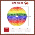 thumbnail image 3 of Kdxio Colorful Tie Dye Print Christmas Tree Skirt Christmas Xmas Tree Skirts Mat for New Year Holiday Christmas Party Decorations-36", 3 of 7