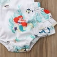 thumbnail image 6 of Sunisery Baby Girl Rompers Clothes, Mermaid Sea World Pattern Flower Edge Bodysuit and Solid Basic Style Rompers Outfits, 6 of 6