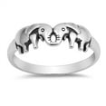 thumbnail image 1 of Oxidized Elephant Friendship Love Promise Ring Sterling Silver Band 925 Jewelry Female Male Size 6, 1 of 4