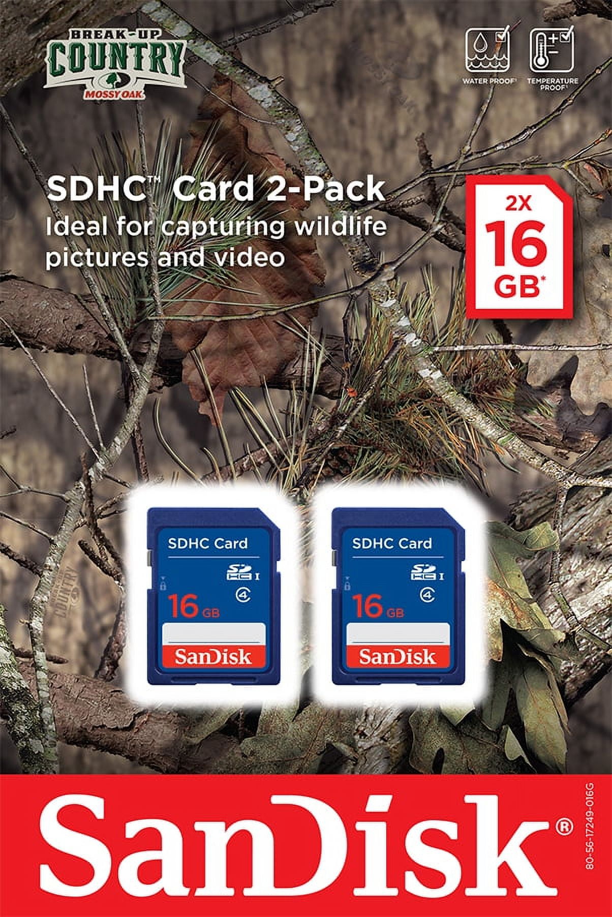 (2 pack) SanDisk SDHC Mossy Oak Memory Card Break-Up, 2 Pack - SDSDBNN-016G-AWPW2