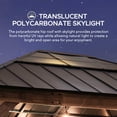 thumbnail image 2 of SUNJOY 13 ft. x 15 ft. Cedar Framed Gazebo with Black Steel and Polycarbonate Hip Roof Hardtop, 2 of 11