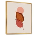 thumbnail image 3 of A Red Full Moon Over Two Autumn Leaves 12 in x 20 in Framed Painting Canvas Art Print, by Designart, 3 of 5