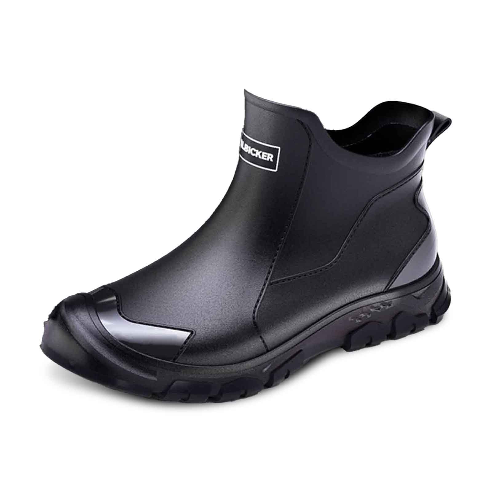 Bottes En Caoutchouc Courtes Pour Homme - Imperméables, Antidérapantes, Légères, Idéales Jardin, Pluie Ou Travaux (taille Unique Homme)