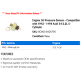thumbnail image 2 of Engine Pressure Sensor - Compatible with 1992 - 1994 Audi S4 2.2L 5-Cylinder 1993, 2 of 2