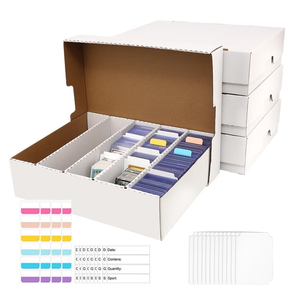 Caja de Almacenamiento de Cartas de Cartón BIU-BOOM 5 Filas 42x35x11 cm