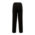 thumbnail image 6 of ManxiVoo Women's Fleece Lined Straight Leg Pants Fashion Casual Slim Fit Thermal Trousers for Winter Everyday Comfortable Warm Bottoms L Size Black, 6 of 9