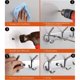 thumbnail image 5 of Elegante perchero de acero inoxidable, resistente, para montaje en pared, para uso en interiores, modernos ganchos de metal para ropa con un pulido exquisito, accesorios completos incluidos, tapas de, 5 of 5