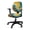 Marble Print Golden Cyan, variant on SCRAWLGOD St. Patrick's Day Vintage Leprechaun Hat Clover Print Green Comfy Office Chair Covers Stretch Breathable High Back Chair Slipcover Easy to Install Universal Swivel Chair Cover, Set of 2