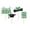 Green, variant on 2025 Graduation Party Decorations - Graduation Season Small Cake Decorations - Card Slot Inserts for Cupcake toppers - Wood& Paper Graduation Design Cake Decorations,Silver,4PCS