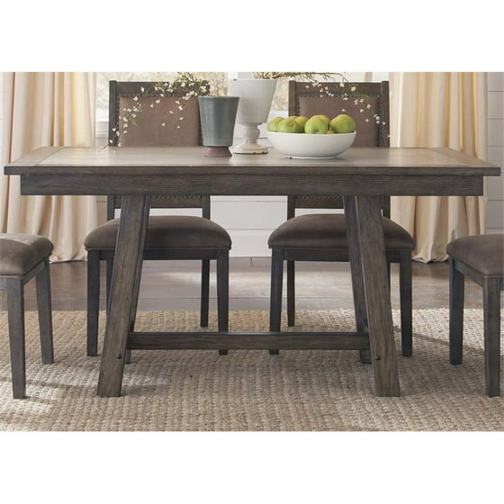 Liberty Furniture Stone Brook Trestle Dining Table In Rustic Saddle Liberty Furniture Stone Brook Trestle Dining Table In Rustic Saddle Com