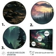 thumbnail image 3 of Designart "Celestial Gateway The Enchanting Northern Lights II" Landscapes Floater Framed Wall Art Living Room, 3 of 7