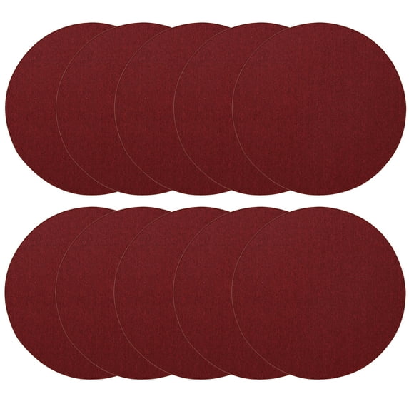Furnish My Place Modern Indoor/Outdoor Commercial Solid Red Rug, Modern Area Rug, Baby Nursery Mat, Pet-Friendly Carpet for Living Room, Playroom, Made in USA, 18" Round - Set of 10