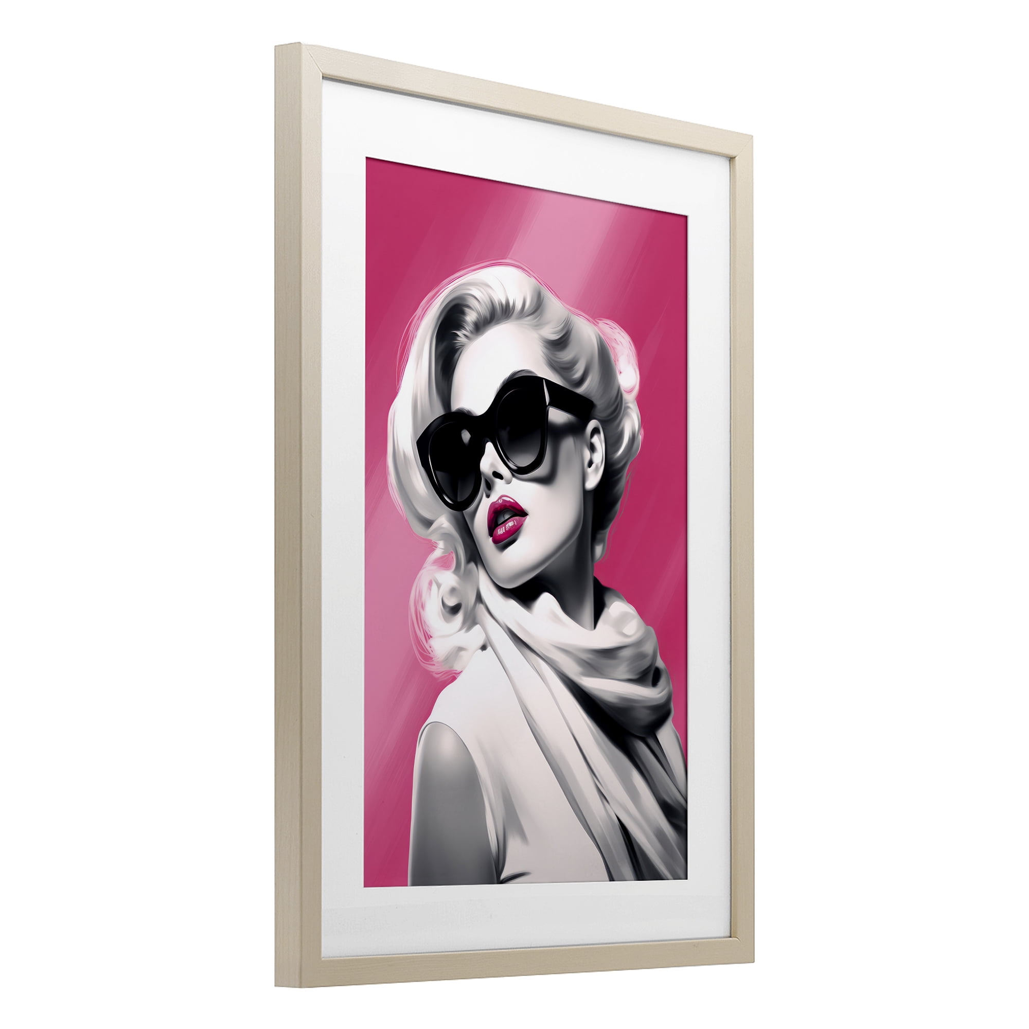 Stupell Industries Vintage Retro Chic Portrait Birch Framed Print Under Glass, design by Andrea Haase