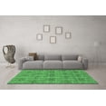 thumbnail image 3 of Ahgly Company Indoor Square Abstract Emerald Green Modern Area Rugs, 3' Square, 3 of 4