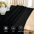 thumbnail image 5 of Smiry Rectangular Linen Tablecloths, Waterproof Wrinkle Free Table Cloth, Stain Resistant Fabric Table Cover, 52"x70", Black, 5 of 8