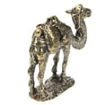 thumbnail image 4 of Copper Camel Figurine Metal Animal Statue Table Decor Book Shelf Decor for Home Office, 4 of 9