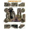 thumbnail image 2 of NEW VIEW Insulated Hunting Clothes for Men Cold Weather, Warm Camo Hunting Jacket and Pants, Hunting Suit for Deer Duck Hunts, 2 of 6