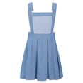 thumbnail image 2 of Linjinx Robe Salopette en Denim pour Filles, Bretelles Réglables, Jupe Salopette d'Été, Bleu Clair 6, 2 of 7
