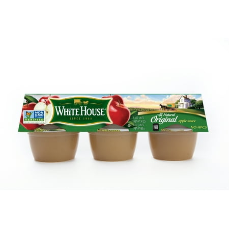White House Applesauce Original Cups, 6 Pack, 4.0 oz